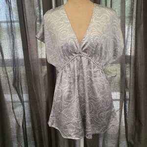 Gray silky blouse